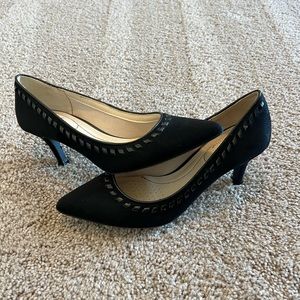 Life Stride Black Suede Heels